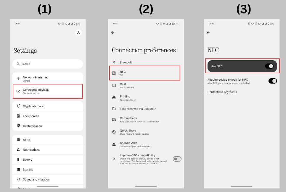 Android NFC settings screenshot
